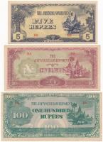 Burma/Japán megszállás 1942-1944. 1c + 10c + 1R+ 5R + 10R + 100R T:I
Burma/Japanese occupation 1942...