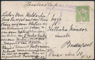 1915 kisfaludi Strobl Alajosné, Kratochwill Alojzia Lujza (1876-1964) saját kézzel írt levelezőlapja Keltscha Nándor hegedűművészhez