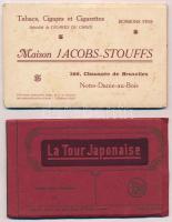 5 db RÉGI belga képeslapfüzet, összesen 50 lappal / 5 pre-1945 Belgian postcard booklets with 50 car...