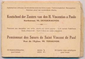 5 db RÉGI belga képeslapfüzet, összesen 50 lappal / 5 pre-1945 Belgian postcard booklets with 50 car...