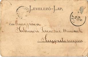 ~1900 Cece, Czecze; Fő utca, üzlet, Katolikus templom, Csók István nyaralója, Csók kastély. Szilárdf...