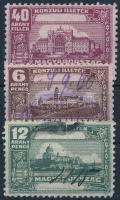 1932 3 db klf Konzuli illetékbélyeg (A 12, 14, 15) (3.000)
