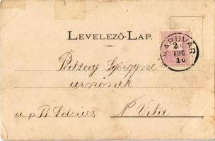 1899 Kapuvár, Alsó Kossuth utca, Felső Kossuth utca, Esterházy kastély. Kiadja Buxbaum József. Art N...