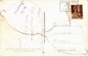 Bethlen, Beclean; Szerpentin a Beke-hegyen / serpentine road + "Beliczeymajor PU. Postaügyn.&qu...