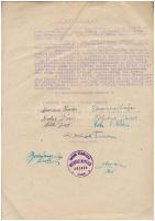 1941. "Állami cukorjegy" ívben, "Mosonszentpéter község" pecséttel, hátoldalán n...