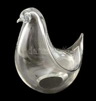 Galamb fújt kisplasztika, jelzett (Livio Seguso, Gral), nagyon apró csorba az alján, m: 17 cm