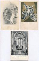 52 db RÉGI képeslap: főleg motívumok, pár fotó, kevés főleg magyar városképes lap / 52 pre-1945 post...