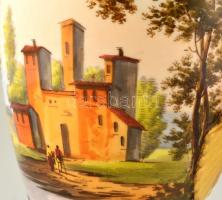 Antik kávéskanna, jelzés nélkül, kézzel festett, restaurált, m:26 cm