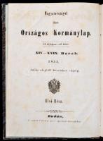 1855 Magyarországot illető országos kormánylap. 6. évf., 2. köt. (2. félév), 14--29. füz., egybekötv...