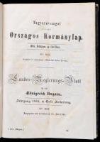 1855 Magyarországot illető országos kormánylap. 6. évf., 2. köt. (2. félév), 14--29. füz., egybekötv...