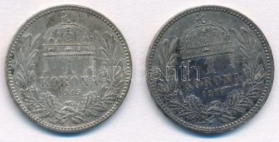 1915KB-1916KB 1K Ag "Ferenc József" (2x) T:1-,2 patina
Adamo K5