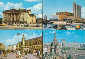 60 db MODERN használatlan főleg külföldi városképes lap / 60 modern unused mostly European town-view postcards