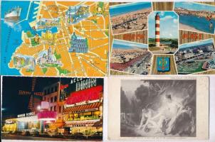 80 db MODERN francia városképes lap és pár motívumlap / 80 modern French town-view postcards and some motives