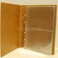 Dekoratív album érmés borítékokhoz, barna színben, tokkal, 44 férőhellyel, újszerű állapotban