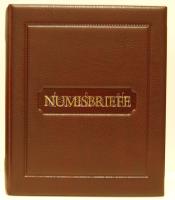 Dekoratív album érmés borítékokhoz, bordó színben, tokkal, 32 férőhellyel, újszerű állapotban