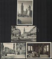 50 db RÉGI külföldi városképes lap jó minőségben / 50 pre-1945 European town-view postcards in good ...