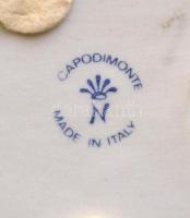 Capodimonte őzike Swarovski csiszolt üveg kristállyal, kézzel festett, jelzett, apró kopásnyomokkal,...