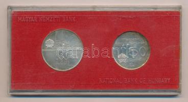 1974. 50Ft Ag + 100Ft Ag "MNB" pár eredeti, piros MNB plasztiktokban T:BU 
Adamo EM44, EM...