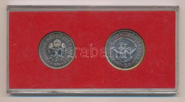 1969. 50Ft Ag + 100Ft Ag "Tanácsköztársaság" pár eredeti MNB plasztiktokban T:BU patina
A...