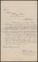 1894 Bp., Ortvay Miksa kir. kúriai bírónak címzett levél