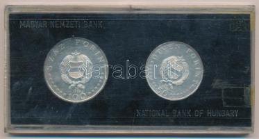 1968. 50Ft Ag + 100Ft Ag "Semmelweis pár" eredeti fekete "MNB" plasztik tokban T...
