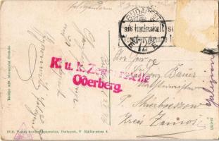 1916 Budapest, Látkép az Erzsébet híddal + "K.u.K. Zensurstelle Oderberg"  (Rb)