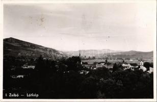 1944 Zsibó, Jibou; látkép templomokkal / general view with churches (fl)
