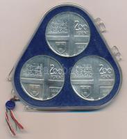 1976. 200Ft Ag (3xklf) "Festők I. / Derkovits, Szinyei, Munkácsy" sor, eredeti, plombált M...