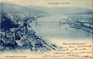 1900 Budapest, A Duna Buda és Pest között (EK)