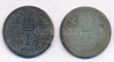 Ausztria 1896-1899. 1K Ag "Ferenc József" (2x) T:2-,3- patina
Austria 1896-1899. 1 Corona...