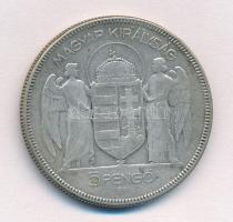 1930. 5P Ag "Horthy jobbra" T:2-,3 patina Adamo P8
