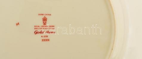 Royal Crown Derby Gold Aves mintás tál, matricás, apró kopásnyomokkal, d: 27 cm