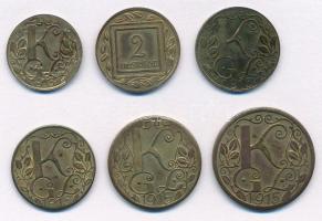 Ausztria / Freistadt hadifogolytábor 1915. 1h-50h (5xklf) szükségpénz + Marchtrenk hadifogolytábor 1...