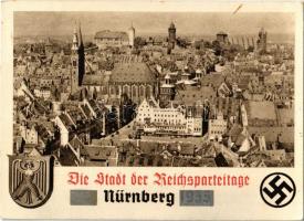 1939 Nürnberg, Nuremberg; Die Stadt der Reichsparteitag. NS (Nazi) propaganda with swastika. So. Stpl (EK)