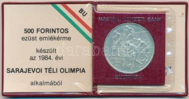 1984. 500Ft Ag Sarajevoi Téli Olimpia eredeti tokban, tanúsítvánnyal T:1 Adamo EM76