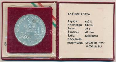 1984. 500Ft Ag "Sarajevoi Téli Olimpia" eredeti tokban, tanúsítvánnyal T:1 Adamo EM76