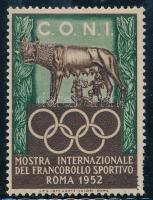 1952 Római olimpiai és sportbélyeg kiállítás levélzáró bélyeg