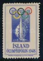 1948 Izlandi Olimpia levélzáró bélyeg (nagyon ritka)