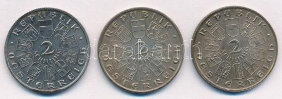 Ausztria 1928. 2Sch Ag "100 éve halt meg Schubert" + 1931. 2Sch Ag "175 éve született...