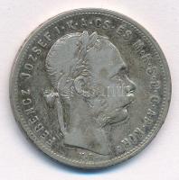 1881KB 1Ft Ag "Ferenc József / Középcímer" T:2- 
Adamo M15