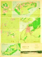 1959 Kínai térkép, szakadással, 38×54 cm