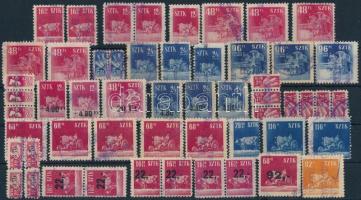 118 db SZTK bélyeg 2 stecklapon, közte ritkább értékek