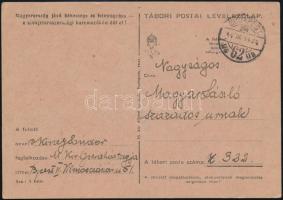 1944 Király Sándor (1910-1994) operaénekes levelezőlapja
