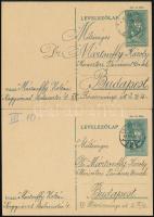 1941 Mártonffy Zoltán nagyváradi nyomdász 6 db levelezőlapja fiához