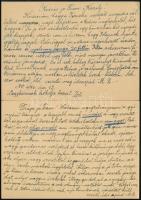 1941 Mártonffy Zoltán nagyváradi nyomdász 6 db levelezőlapja fiához