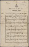 1912 Veszprém, Házassági szerződés Kenessey Móric aláírásával