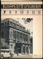 1940 Budapest Ungheria Calendario per l'anno 1940. Fekete-fehér fotókkal illusztrált naptár. Sp...