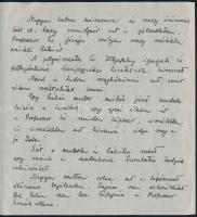 1938 Bp., Dr. Tóth Aurél (1909-1980) geográfus saját kézzel írt levele