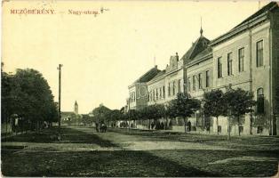 1910 Mezőberény, Nagy utca, Polgári iskola. W.L. Bp. 4081. Piltz Márton kiadása