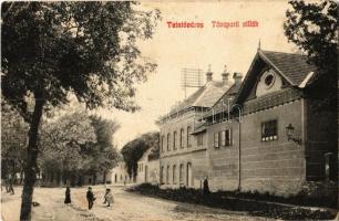 1907 Tata, Tata-Tóváros; Tóparti villák. Kiadja Lindenberg Adolf 20. (fa)